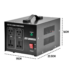 2000VA Step Up/Down Transformer Stepdown Voltage Converter 110V/120V/220V/240V to 110V/220V Fit for Change Voltage with AU Plug Circuit Protection
