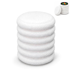 Round Storage Ottoman Teddy Fleece Vanity Stool Comfy Seat with 20L Hidden Storage for Living Room Bedroom Entryway No Assembly 150kg Capacity 37x46cm