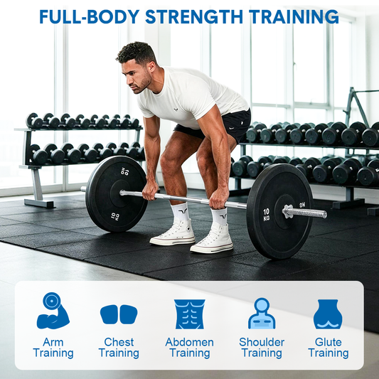 1.5m Straight Barbell Rod 25mm Standard Steel Weightlifting Bar Non-slip Knurled Handle with 2 Spin Locks for Bench Press Deadlift and Curls 80kg Capacity