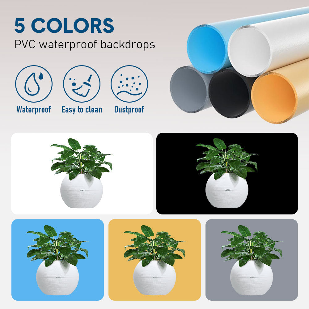 60cm Photography Light Box Portable Light Tent Photo Studio 60x60x60cm With 2 Light Panels 5 Color Removable Backdrops and Carry Bag AU Plug