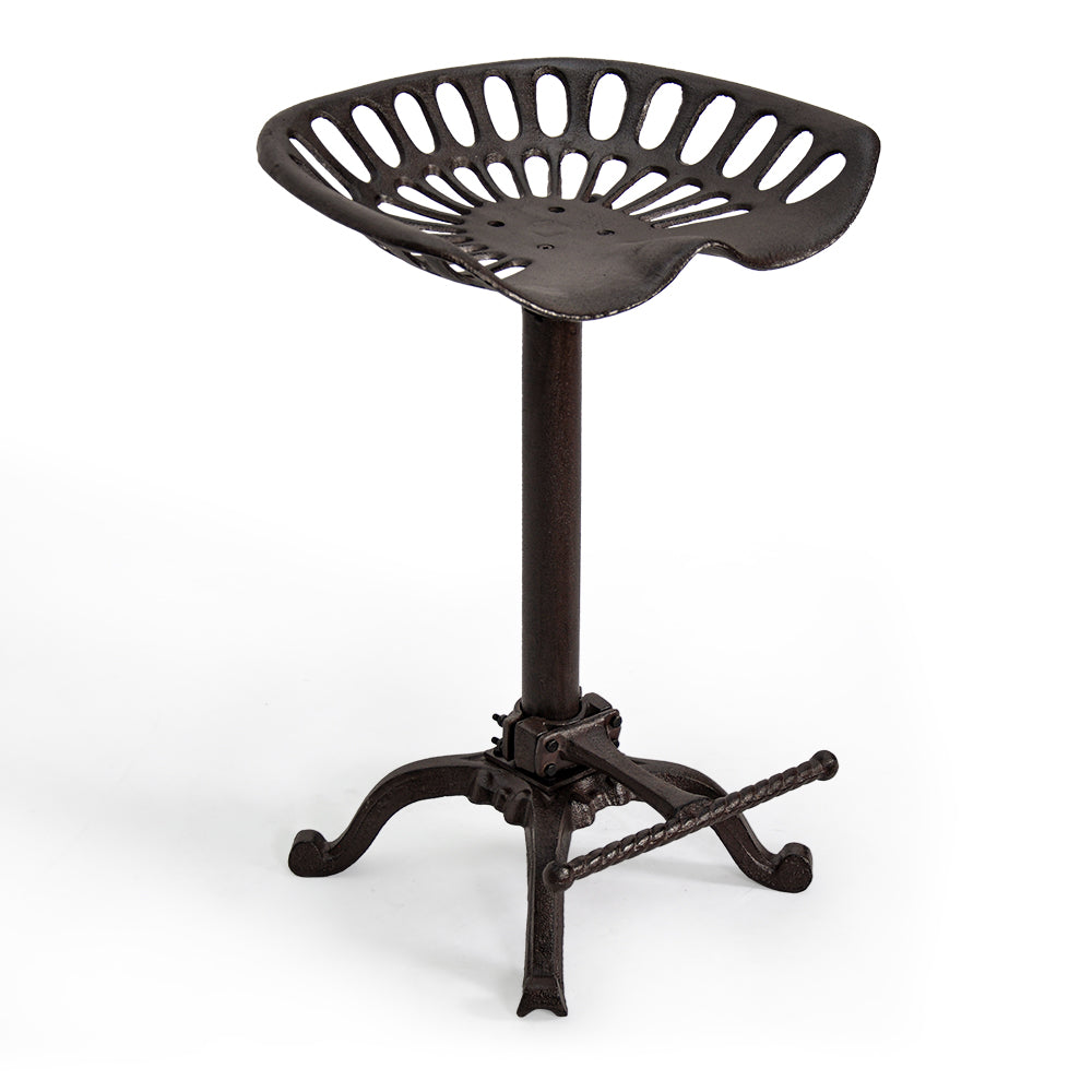 Adjustable Bar Stool Kitchen Swivel Counter Barstool Dinning Chair Hip Curve Design Tractor Seat Stool Cast Iron 56-74cm for Dinning Cafe Outdoor