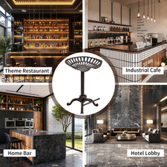 Adjustable Bar Stool Kitchen Swivel Counter Barstool Dinning Chair Hip Curve Design Tractor Seat Stool Cast Iron 56-74cm for Dinning Cafe Outdoor