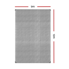 Instahut Tarp Tarpaulin 9x12m Canvas Camping Heavy Duty Sun Cover