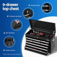 Giantz Tool Chest Trolley 12 Drawers Storage Cabinet Toolbox