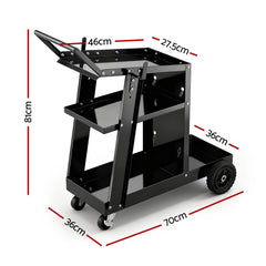 Giantz Welding Trolley Cart Welder MIG TIG ARC MMA Welder Plasma Cutter Storage