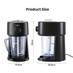 NORDA 1.1L Slushie Machine Shaved Ice Maker 3 Texture Levels Black
