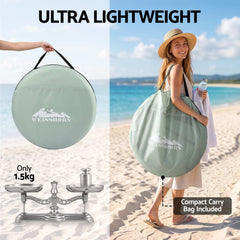 Weisshorn Pop Up Beach Tent UPF 50+ Sun Shade Shelter 2-3 Person Camping