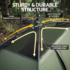 Weisshorn 1 Person Camping Tent Waterproof Hiking Vestibule Porch