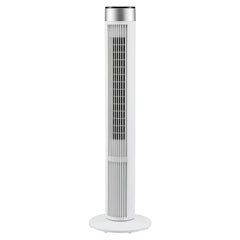 Devanti Tower Fan with Remote Control, 3 Speed 3 Mode 7.5h Timer, White