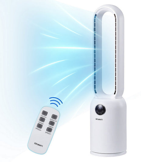 Devanti 2in1 Bladeless Fan Air Purification W/ Remote 88cm