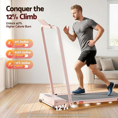 Everfit 3 in 1 Walking Pad Treadmill 12% Incline Under Desk Treadmills for Home Gym With 38cm Wide Belt APP Control