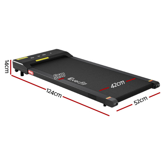 Everfit 2 in 1 Treadmill Electric Walking Pad Under Desk Home Gym Fitness 400mm Black