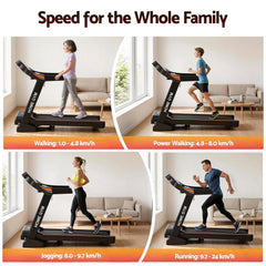 Everfit Treadmill Electric Auto Incline Home Gym Fitness Exercise Machine 490mm