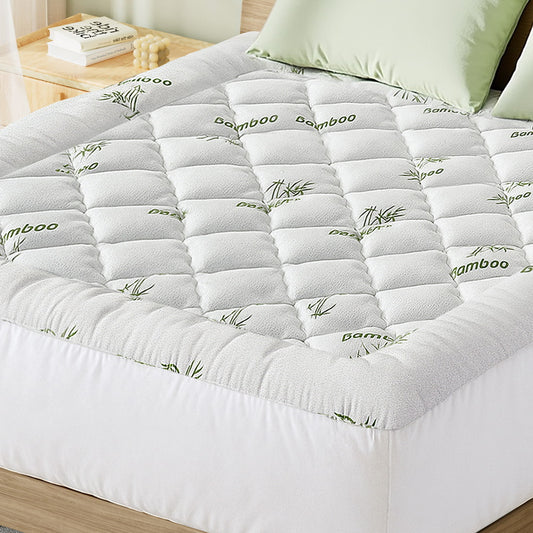 Giselle Bedding 5cm Pillowtop Mattress Topper 1000GSM Thick Soft Bamboo Cooling Pad for Back Pain Relief & Guest Bed, Washable Overfilled Cover with 45cm Deep Pocket King