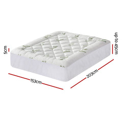 Giselle Mattress Topper 5cm Pillowtop toppers Bamboo Queen