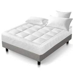 Giselle Bedding 5cm Bamboo Pillowtop Mattress Topper 1000GSM Mattress Pad for Back Pain Relief Washable Breathable Protector with 45cm Deep Pocket King Single
