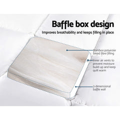 Giselle Bedding 5cm Bamboo Pillowtop Mattress Topper 1000GSM Mattress Pad for Back Pain Relief Washable Breathable Protector with 45cm Deep Pocket Single