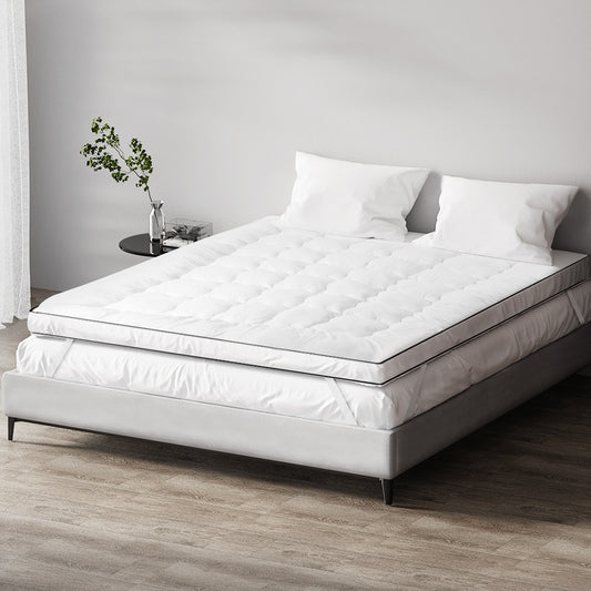 Giselle Bedding Pillowtop Mattress Topper 5cm Thick Mattress Pad for Back Pain Relief & Old Beds Machine Washable 500GSM Breathable Protector King