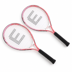 Everfit 23 Inch Tennis Racket Set of 2 Pack Lightweight Cushioned Grip Pink