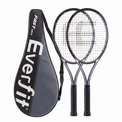 Everfit Tennis Racket Set 2 Pack 27 Inch Lightweight Cushioned Grip for Adults Black