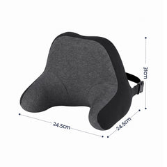 Wanderlite Travel Neck Pillow Portable for Airplane Memory Foam with Eyemask Earplugs Black