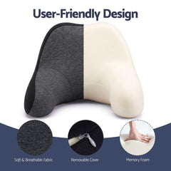 Wanderlite Travel Neck Pillow Portable for Airplane Memory Foam with Eyemask Earplugs Black