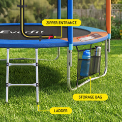 Everfit 6FT Kids Trampoline Rebounder with Enclosure Net Storage Bag