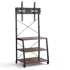 Artiss Mobile TV Stand 32-65 Inch TVs Mount 50kg with 3 MDF Shelves Lockable Wheels Adjustable Feet