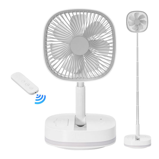 Quiet 20000mAh Portable Camping Fan 88 hour- Telescopic Oscillating Floor/Desk Fan with 4 Speeds & Timer 120° Swing 180° Tilt Camping Home Office Use