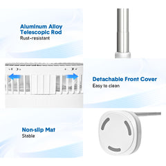 Telescopic Fan 20000mAh Up to 88h Portable Oscillating Height Adjustable Rechargeable Collapsible Floor Fan 120 Rotation and 180 Tilt With 4 Speed