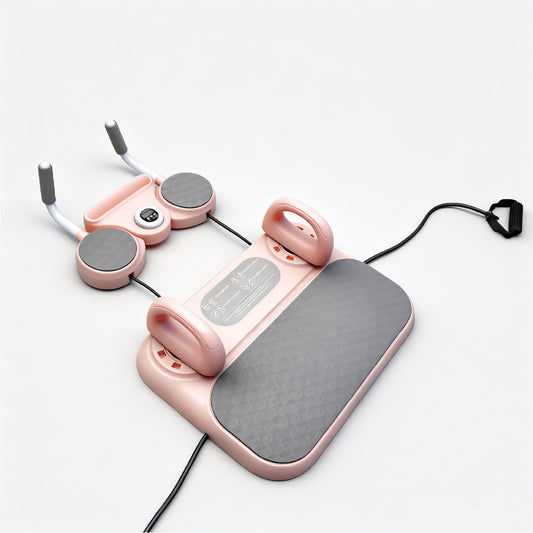 6-In-1 Training Board Multifunctional Push-Up Chest Muscles Abs Exercise Board with Resistance Bands and Real Time Display Portable Home Gym Equipment