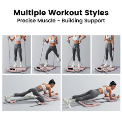 6-In-1 Training Board Multifunctional Push-Up Chest Muscles Abs Exercise Board with Resistance Bands and Real Time Display Portable Home Gym Equipment