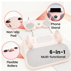6-In-1 Training Board Multifunctional Push-Up Chest Muscles Abs Exercise Board with Resistance Bands and Real Time Display Portable Home Gym Equipment