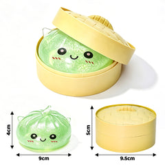 Green Unicorn Squishy Fidget Toy Soft Glitter Sensory TPR Stress Relief Ball Dumpling Mystery Box for Adults Kids Teens Party Holiday Birthday Gift 95x50mm