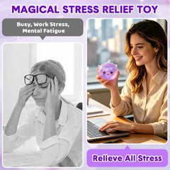 Purple Unicorn Squishy Fidget Toy Soft Glitter Sensory TPR Stress Ball Dumpling Mystery Box for Adults Kids Teens Party Holiday Birthday Gift 95x50mm