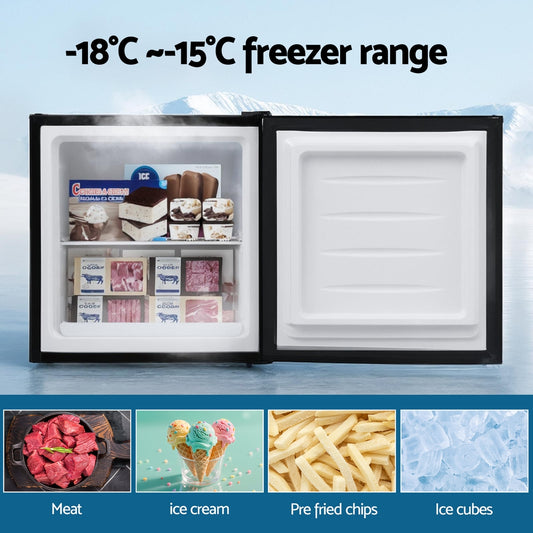 Devanti 31L Small Upright Freezer Vertical Freezer Black
