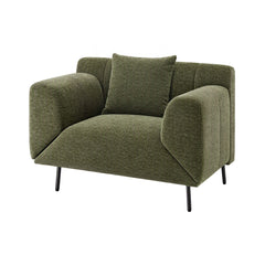 Artiss Armchair 3-in-1 Convertible Chenille Lounger and Daybed Green