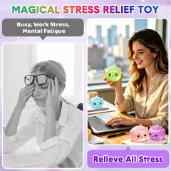 4 Pack Unicorn Squishy Fidget Toy 10cm Glitter Sensory TPR Stress Ball Dumpling Mystery Box for Adults and Teens Party Holiday Birthday Gifts Multi Colour