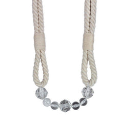 Natural Cotton Beaded Rope Curtain Tieback