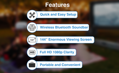 Laser Outdoor Cinema: Full HD Projector, 144" Screen & Soundbar