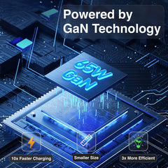 Laser 65W GaN Travel Charger with 4 Adaptors