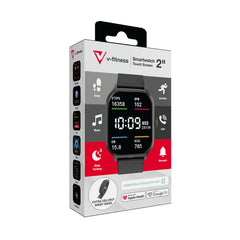 V-Fitness Smart Watch 2 Inch Touch Screen - Black