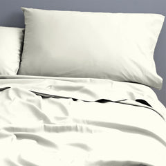 Natural Cotton 500 Thread Count Ivory Sheet Set by Park Avenue Queen