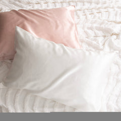 100% Mulberry Silk White Standard Pillowcase by Renee Taylor
