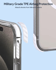 Aukey Urban Guard  Magnetic Hard-Shell iPhone 15 Pro Max Phone case - Transparent (TM11D)