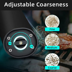 NNEOBA Electric Automatic Pepper and Salt Grinder with LED Light(1pc)