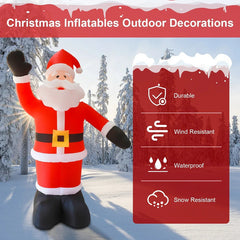 8Ft Tall Inflatable Santa Claus With 9 Led Lights