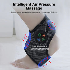 Electric Foot Ankle Massager with Heat Black