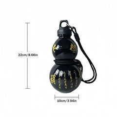 2pcs 800ml Gourd Water Bottle Black