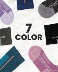 OutdoorMaster Thermolite Merino Wool Ski Socks, Compression Thermal Snowboarding Socks for Men & Women, Cold Weather-4-Pack